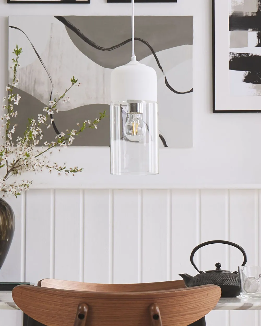 Valaisimet<Beliani Riippuvalaisin Lasi Valkoinen Purus