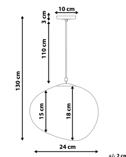 Store Beliani Riippuvalaisin Lasi Valkoinen Liffel