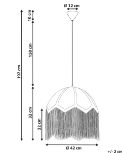Valaisimet<Beliani Riippuvalaisin Luonnonvari/Sininen Milagro
