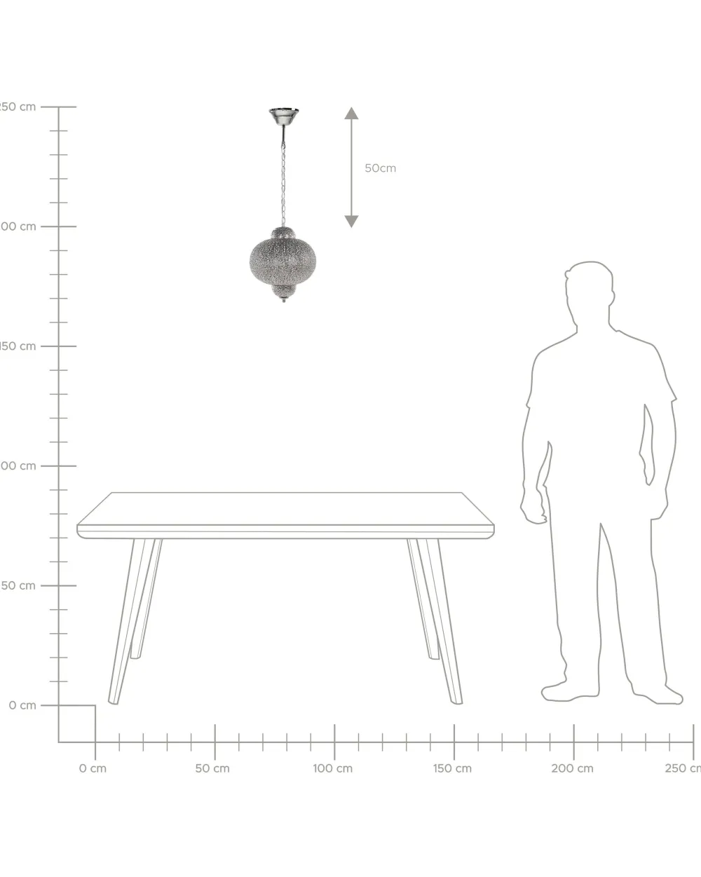 Shop Beliani Riippuvalaisin Metalli Hopea Tyne