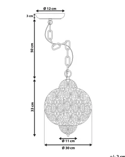 Shop Beliani Riippuvalaisin Metalli Hopea Tyne