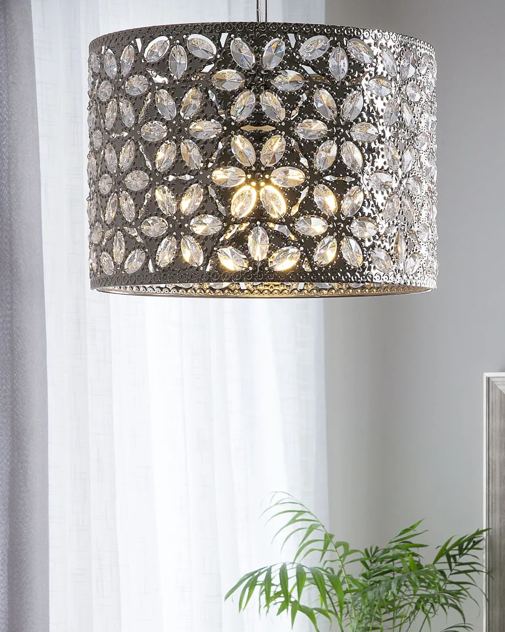 Valaisimet<Beliani Riippuvalaisin Metalli Hopea Sajo