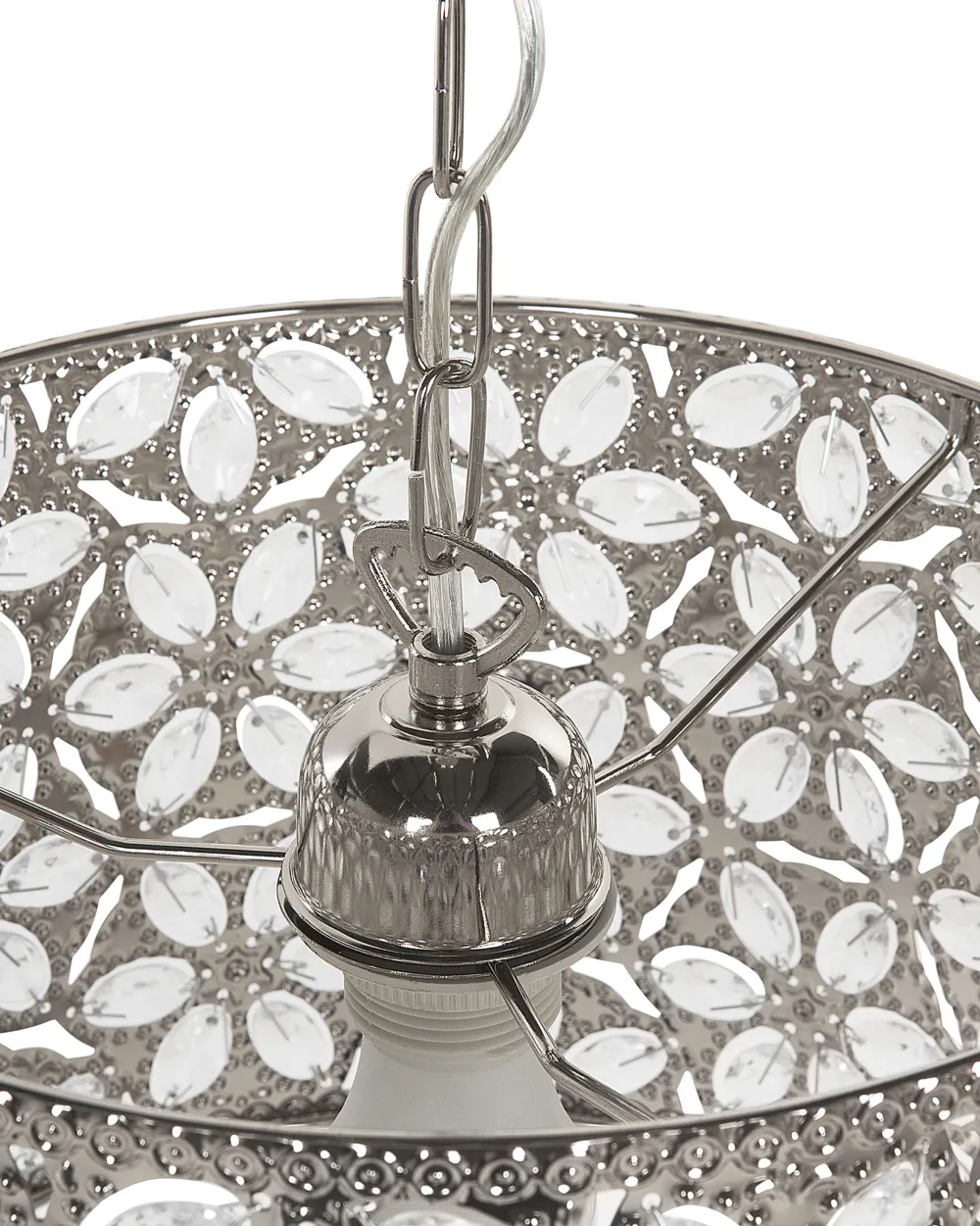 Valaisimet<Beliani Riippuvalaisin Metalli Hopea Sajo