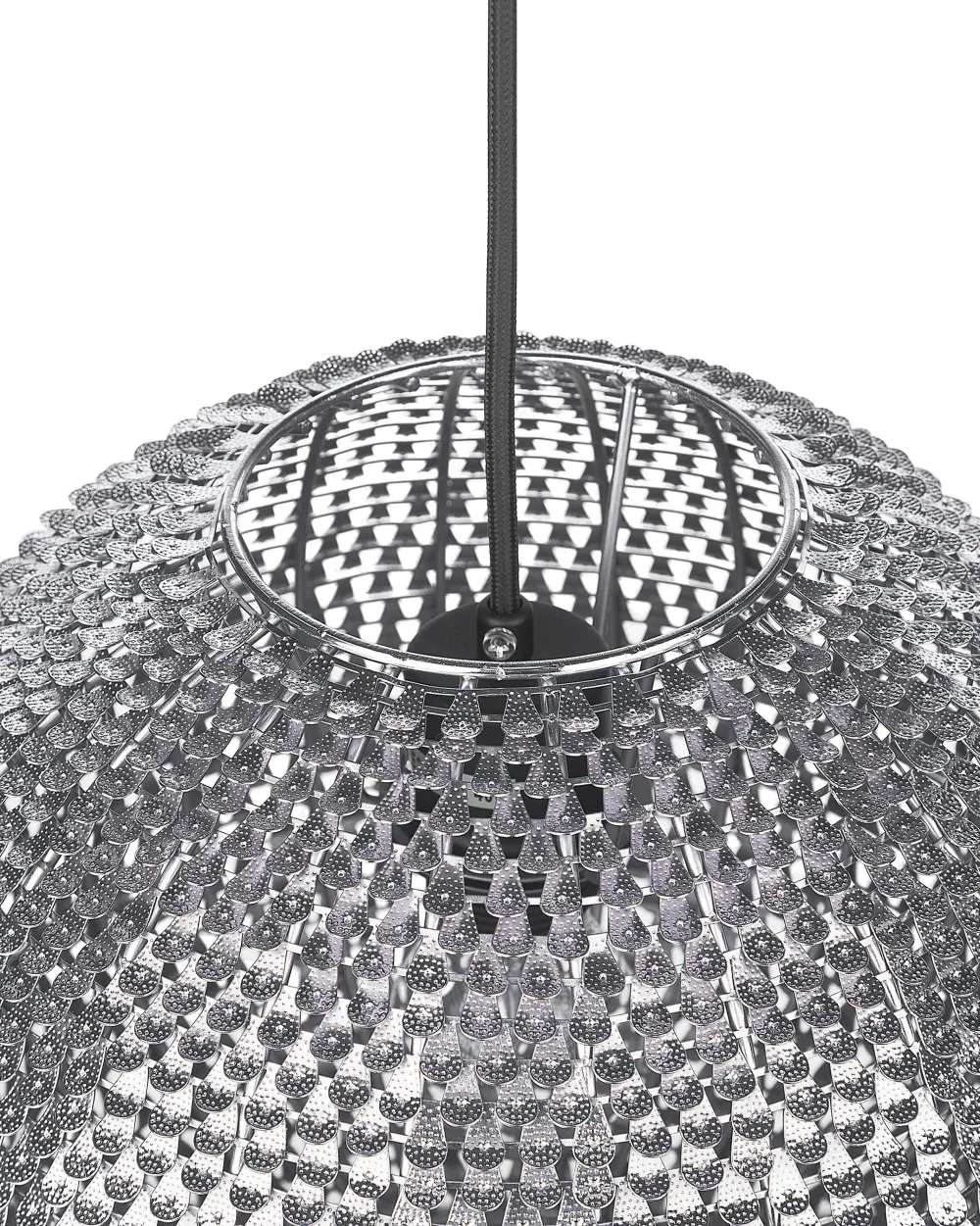 Valaisimet<Beliani Riippuvalaisin Metalli Hopea Seine