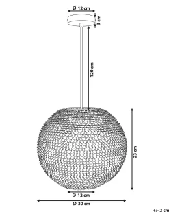 Valaisimet<Beliani Riippuvalaisin Metalli Hopea Seine