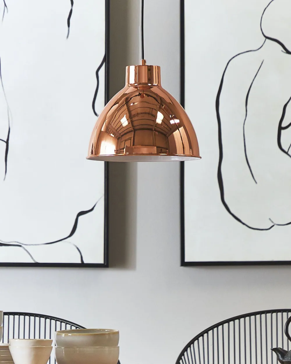 Valaisimet<Beliani Riippuvalaisin Metalli Kupari Darya