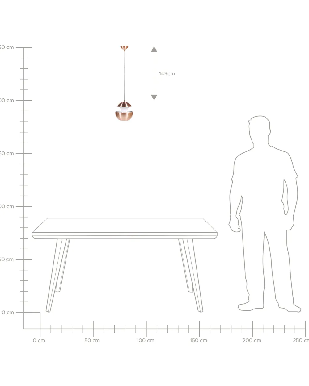 Store Beliani Riippuvalaisin Metalli Kupari Bojana