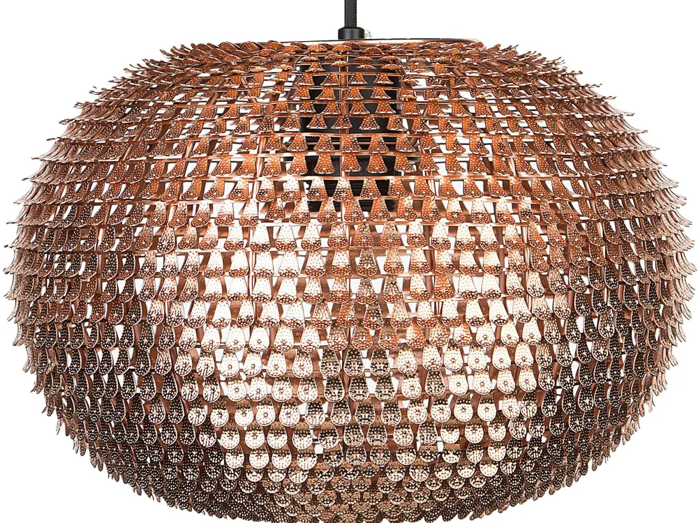 Valaisimet<Beliani Riippuvalaisin Metalli Kupari Reine