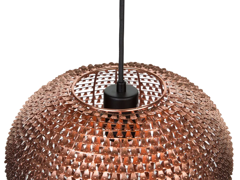 Valaisimet<Beliani Riippuvalaisin Metalli Kupari Reine