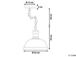 Cheap Beliani Riippuvalaisin Metalli Luonnonvalkoinen Didessa