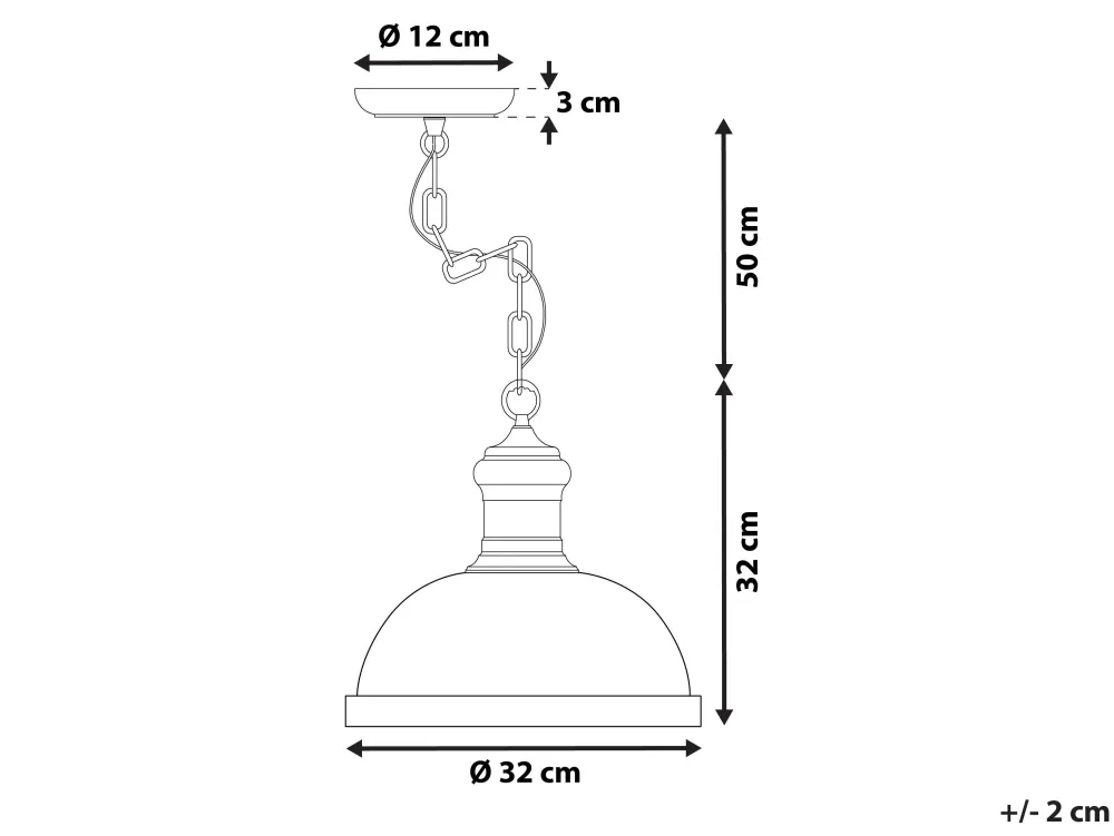 Cheap Beliani Riippuvalaisin Metalli Luonnonvalkoinen Didessa
