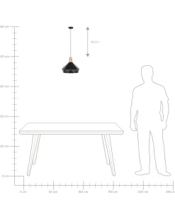 Discount Beliani Riippuvalaisin Metalli Musta Somme