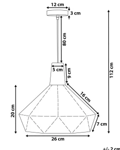 Discount Beliani Riippuvalaisin Metalli Musta Somme