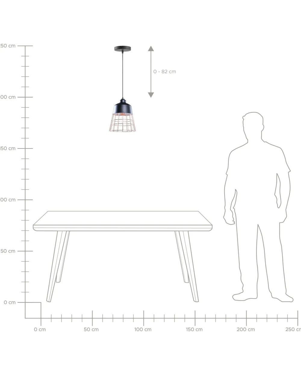 Valaisimet<Beliani Riippuvalaisin Metalli Musta/Kupari Monte
