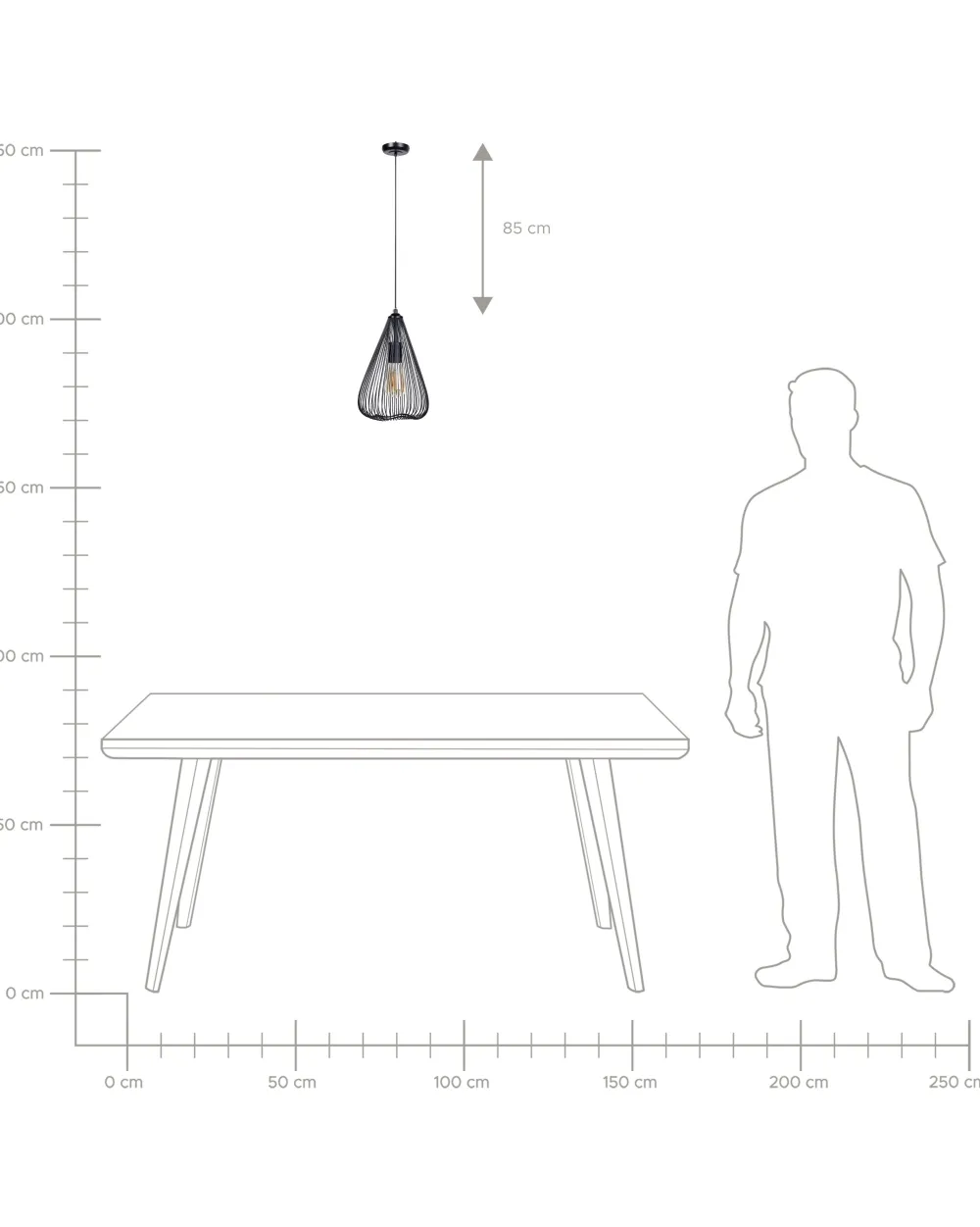 Valaisimet<Beliani Riippuvalaisin Metalli Musta Conca