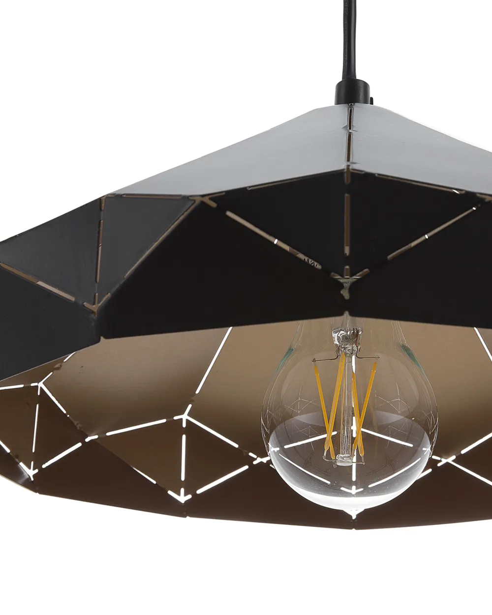 Valaisimet<Beliani Riippuvalaisin Metalli Musta Nevola