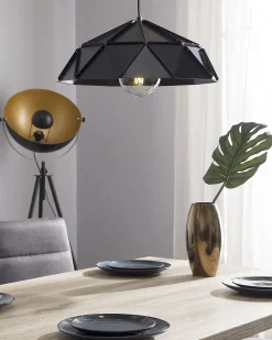 Valaisimet<Beliani Riippuvalaisin Metalli Musta Senia