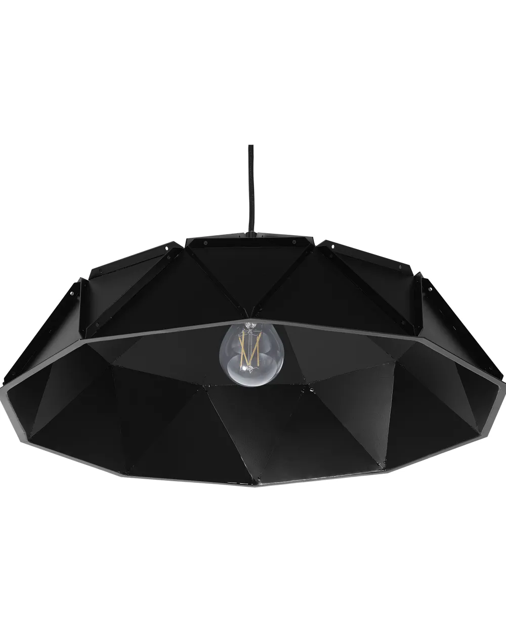 Valaisimet<Beliani Riippuvalaisin Metalli Musta Senia