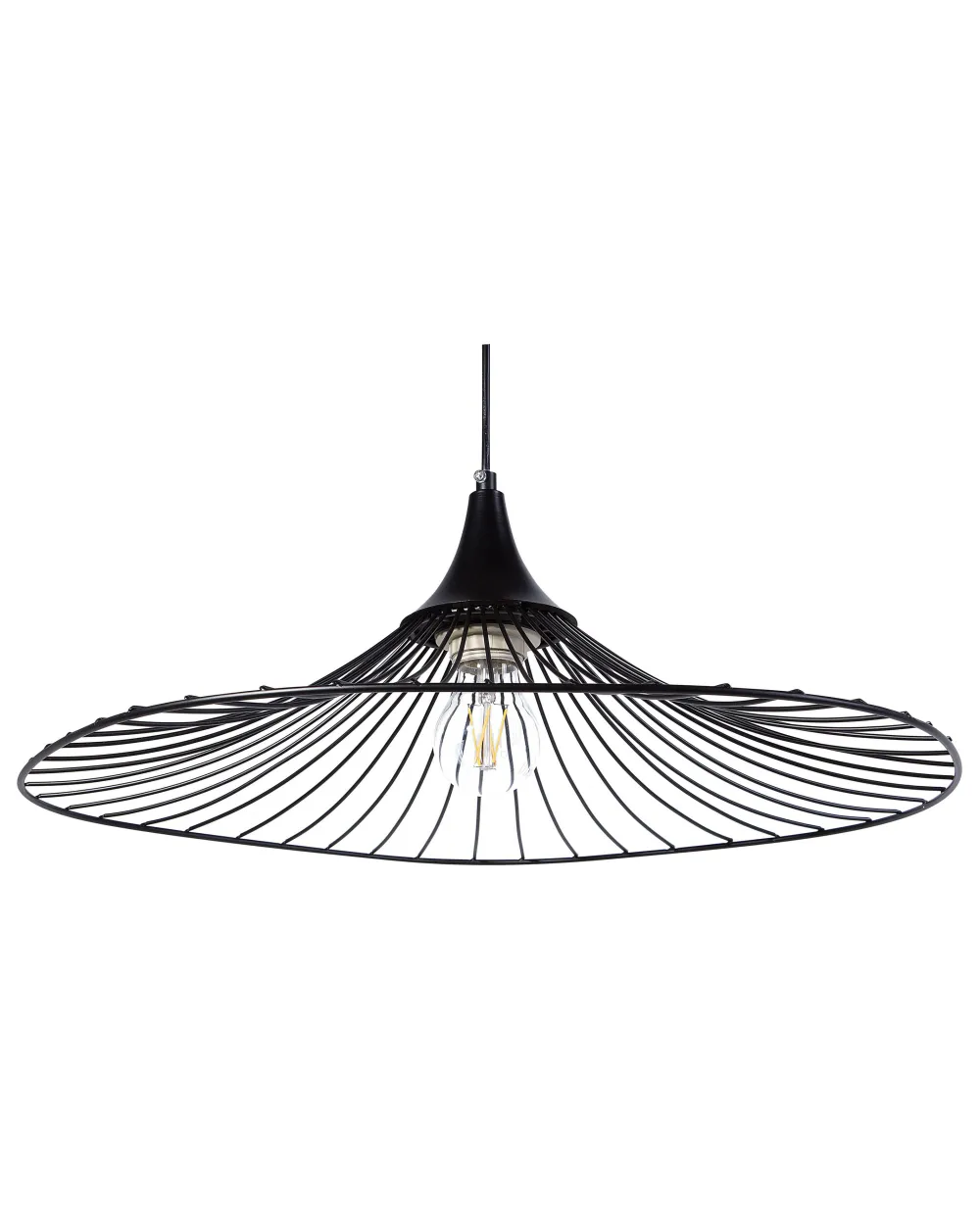 Valaisimet<Beliani Riippuvalaisin Metalli Musta Mazaro