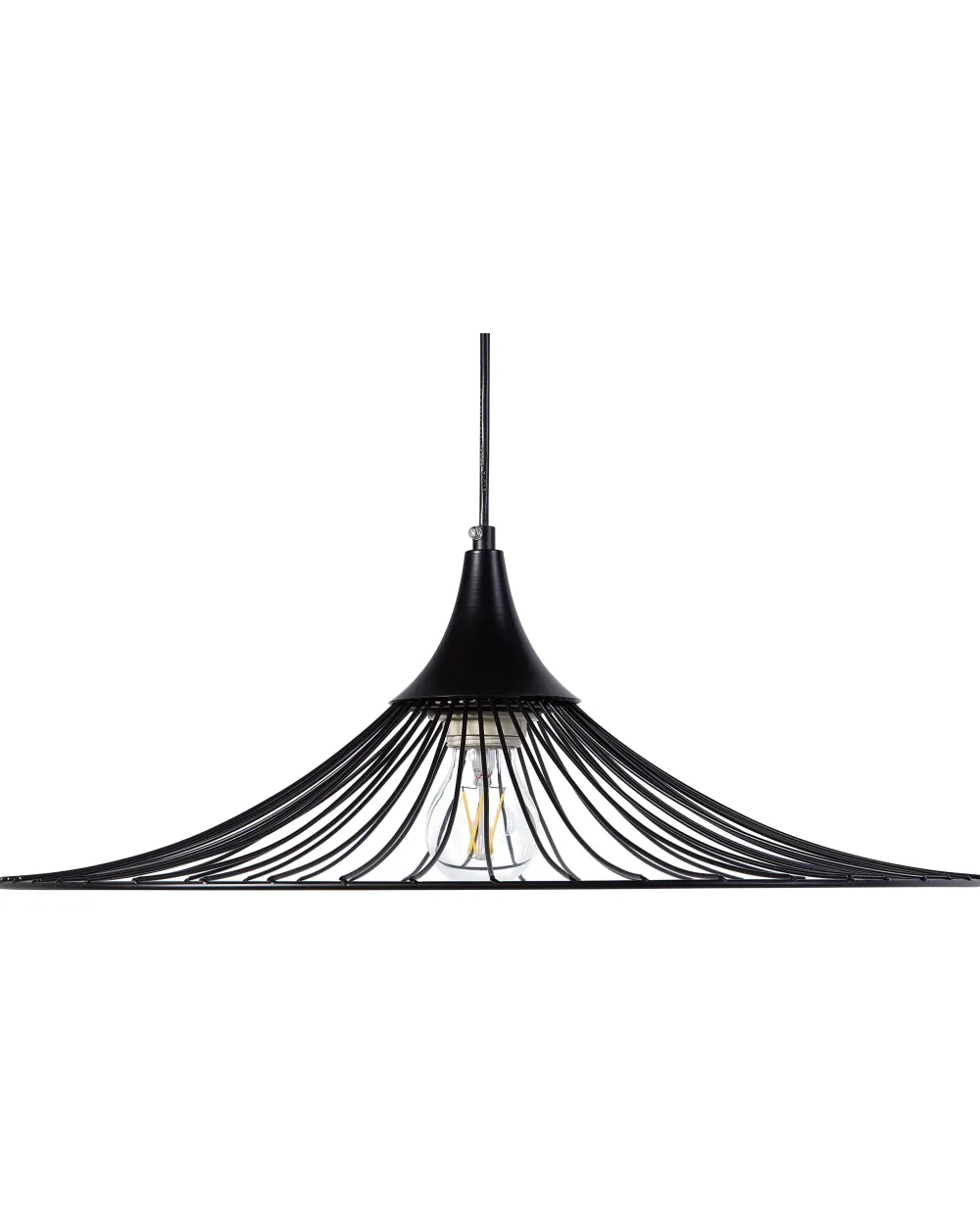 Valaisimet<Beliani Riippuvalaisin Metalli Musta Mazaro