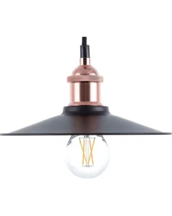 Valaisimet<Beliani Riippuvalaisin Metalli Pieni Musta/Kupari Swift