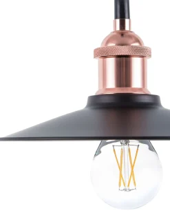 Valaisimet<Beliani Riippuvalaisin Metalli Pieni Musta/Kupari Swift