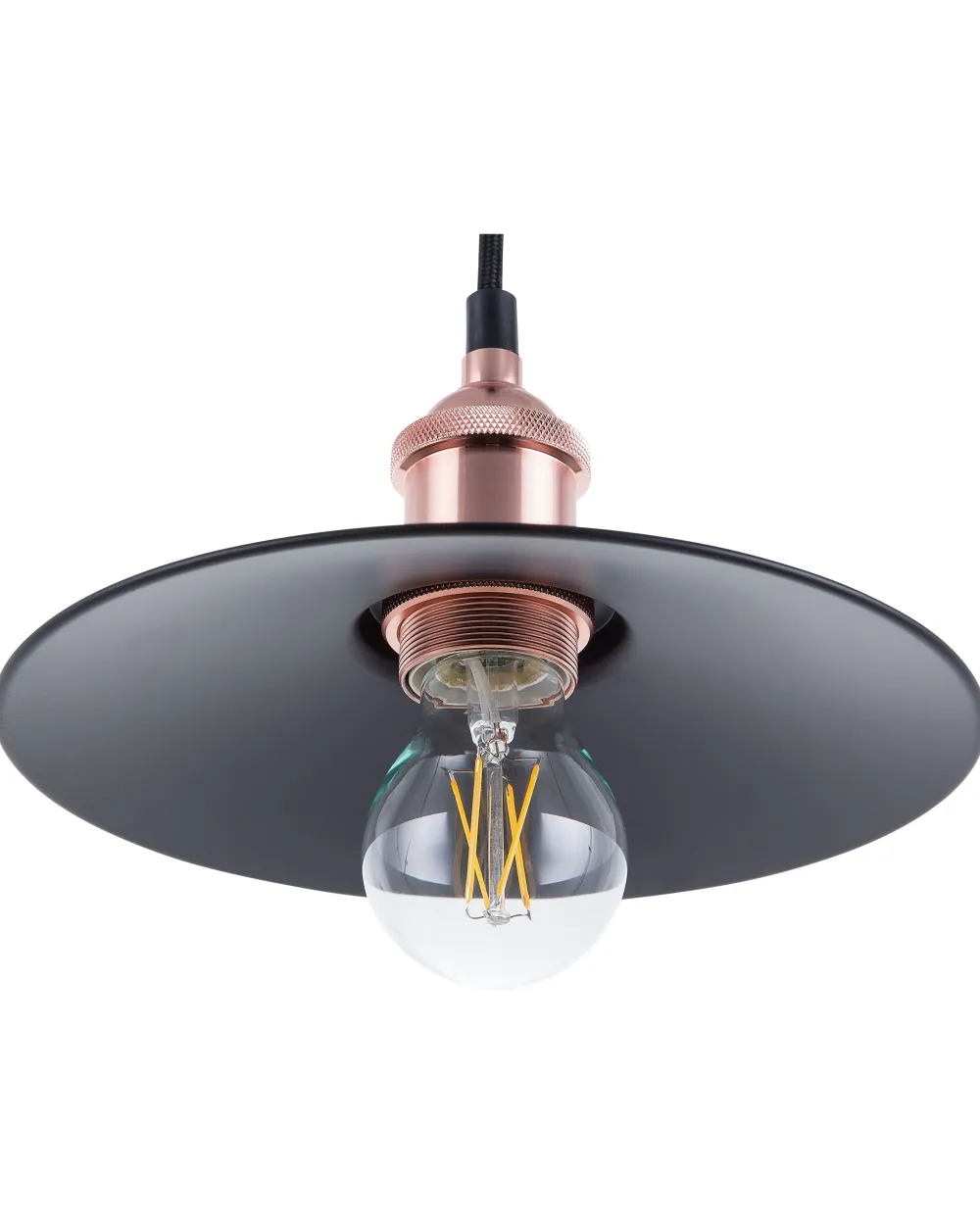 Valaisimet<Beliani Riippuvalaisin Metalli Pieni Musta/Kupari 3 Kpl Swift