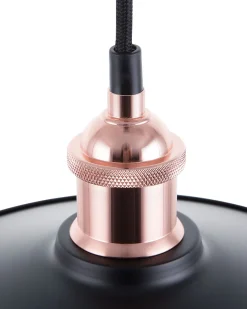 Valaisimet<Beliani Riippuvalaisin Metalli Pieni Musta/Kupari 3 Kpl Swift