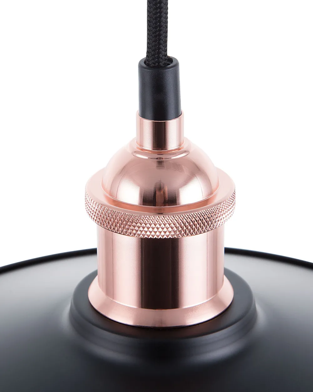 Valaisimet<Beliani Riippuvalaisin Metalli Pieni Musta/Kupari 3 Kpl Swift