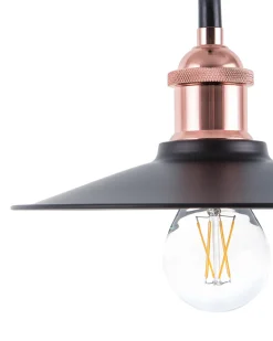 Valaisimet<Beliani Riippuvalaisin Metalli Pieni Musta/Kupari 3 Kpl Swift