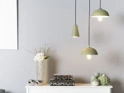 Valaisimet<Beliani Riippuvalaisin Metalli Tummanvihrea Esera