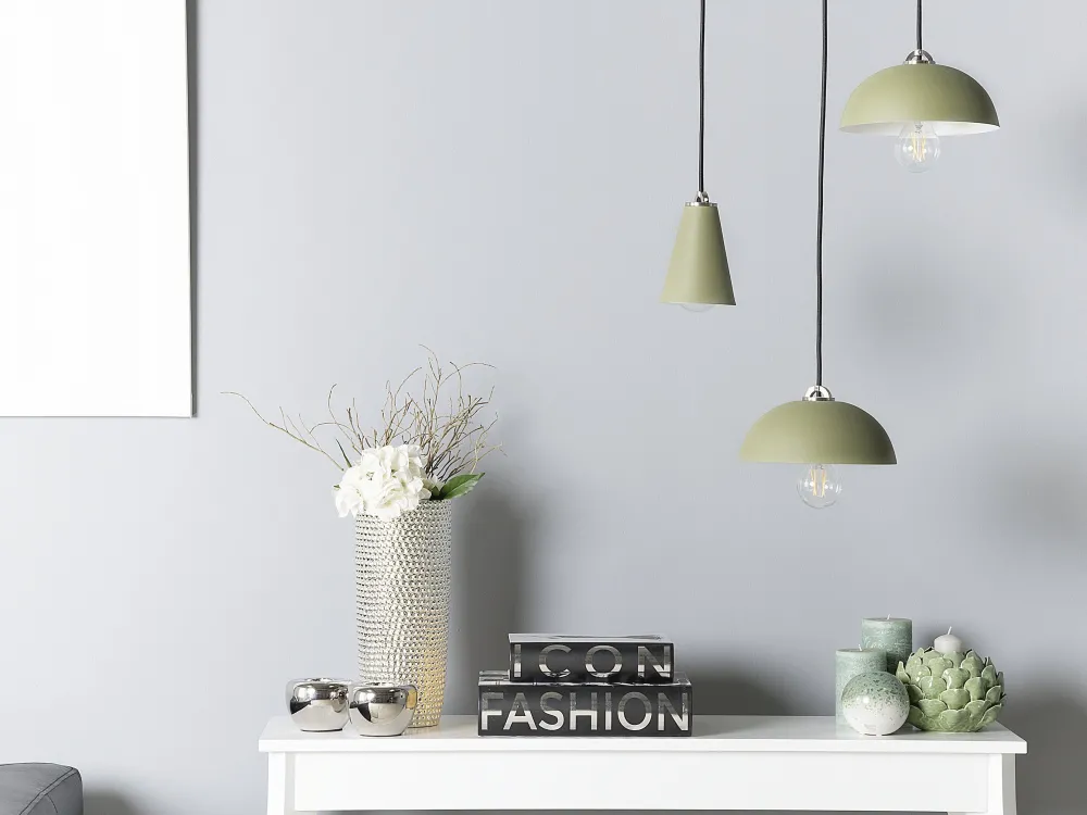 Valaisimet<Beliani Riippuvalaisin Metalli Tummanvihrea Esera