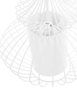 Fashion Beliani Riippuvalaisin Metalli Valkoinen Kolva