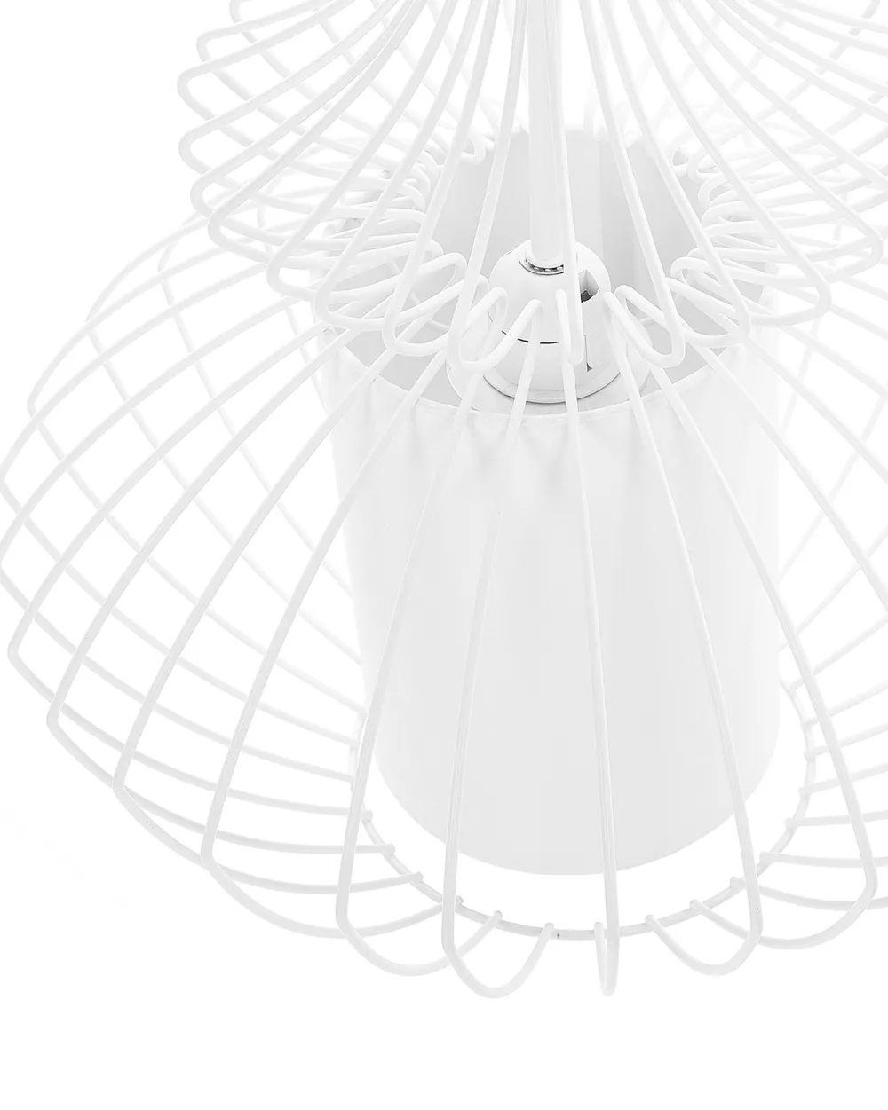 Fashion Beliani Riippuvalaisin Metalli Valkoinen Kolva