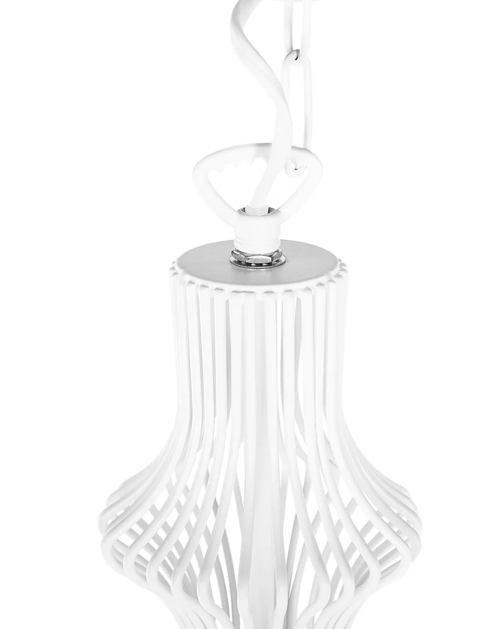 Fashion Beliani Riippuvalaisin Metalli Valkoinen Kolva