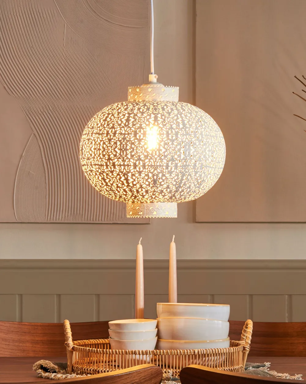 Fashion Beliani Riippuvalaisin Metalli Valkoinen Meuse