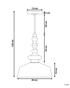 Sale Beliani Riippuvalaisin Metalli Valkoinen Driva