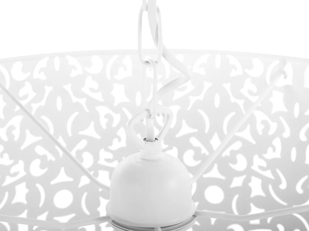 Valaisimet<Beliani Riippuvalaisin Metalli Valkoinen Chelif