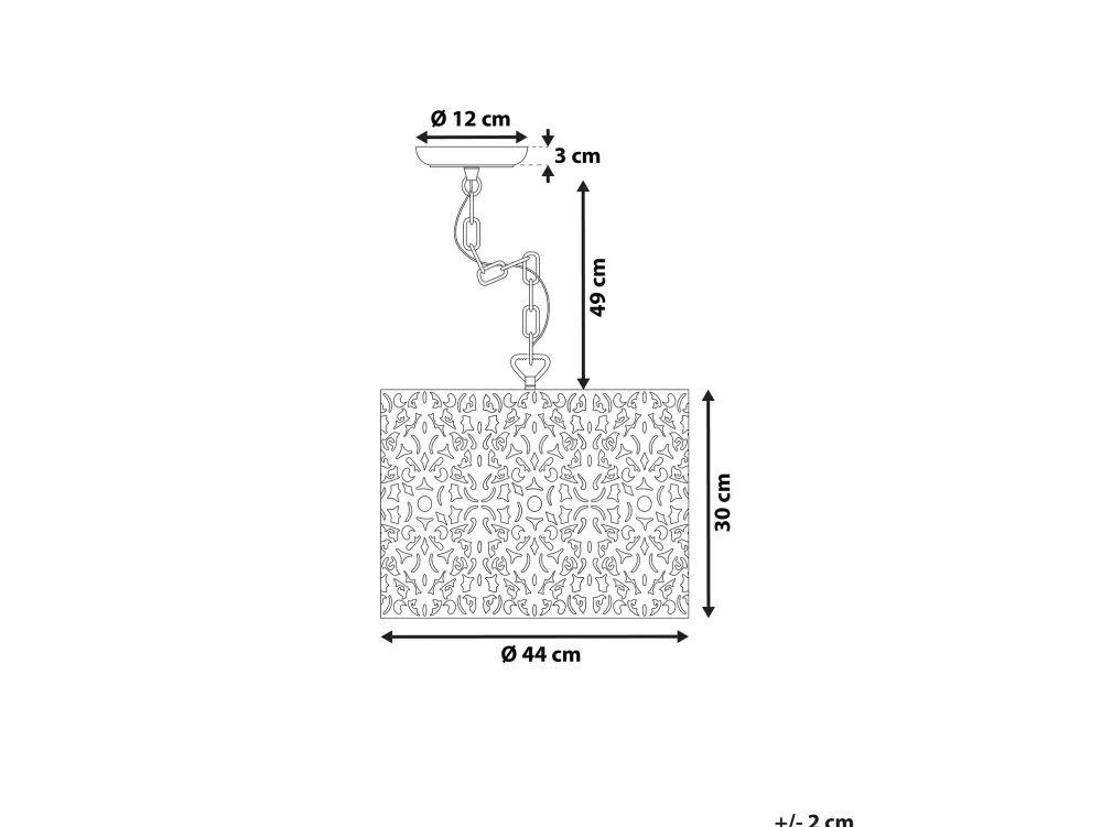 Valaisimet<Beliani Riippuvalaisin Metalli Valkoinen Chelif
