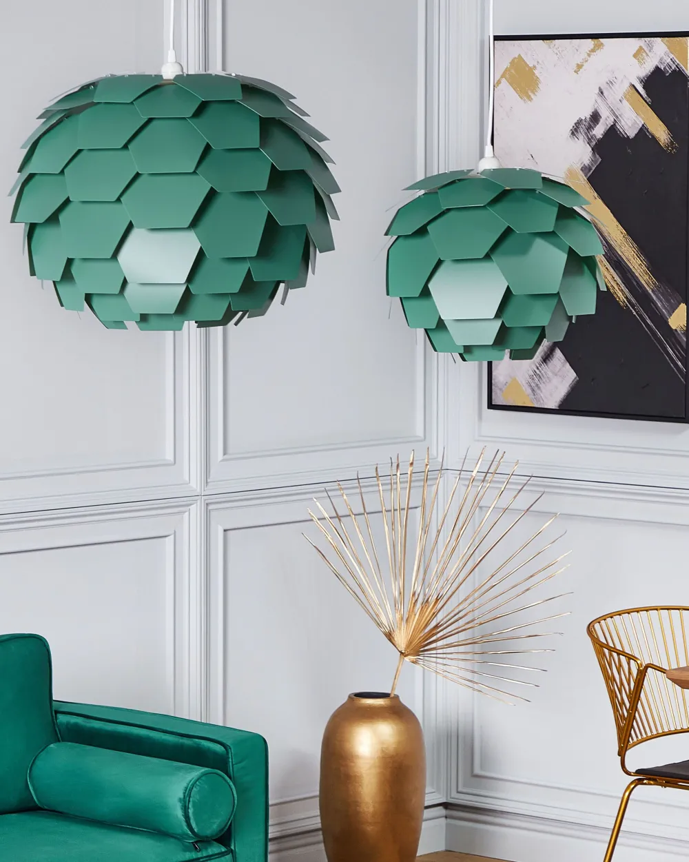 Fashion Beliani Riippuvalaisin Muovi Iso Tummanvihrea Segre