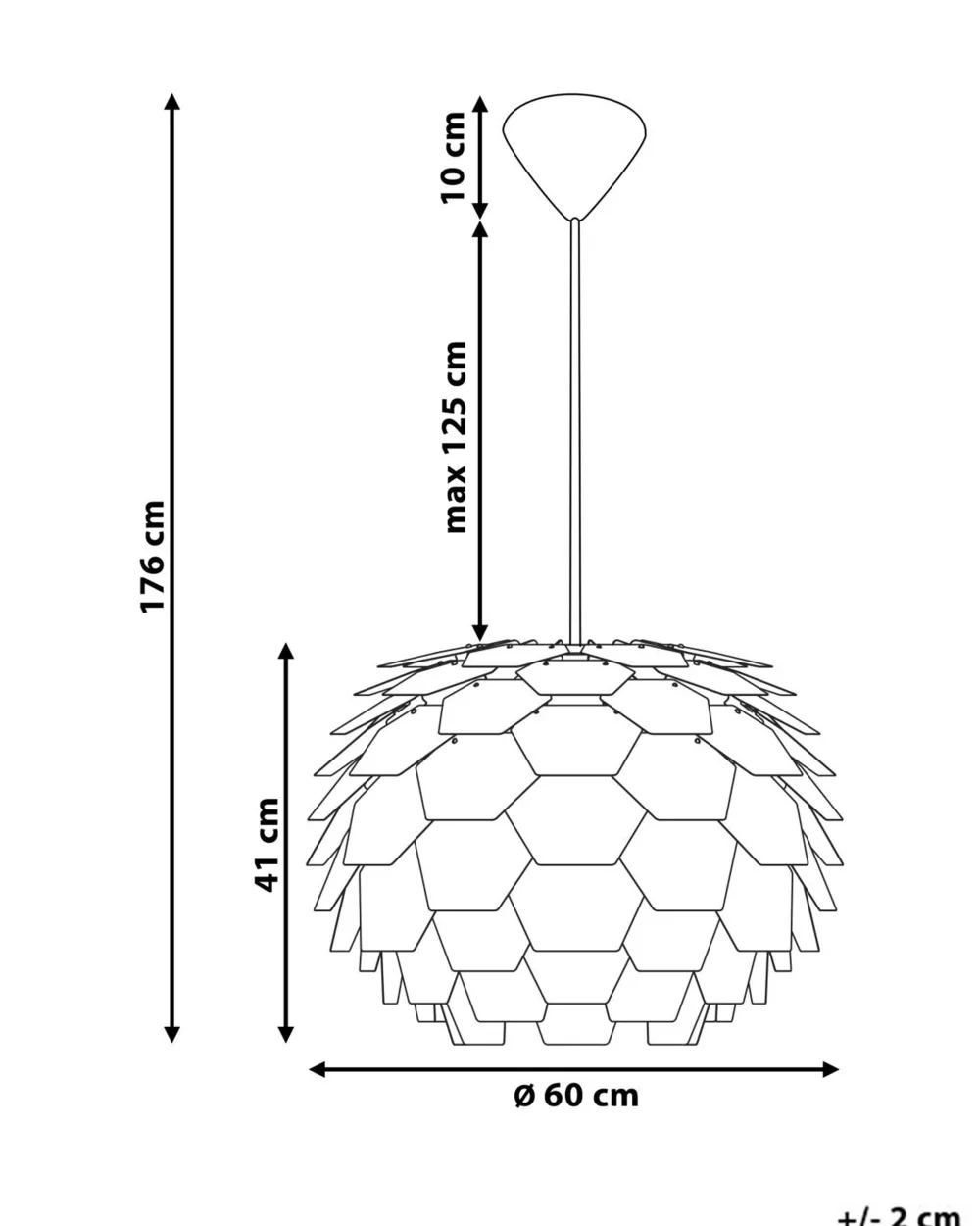 Shop Beliani Riippuvalaisin Muovi Iso Sininen Segre