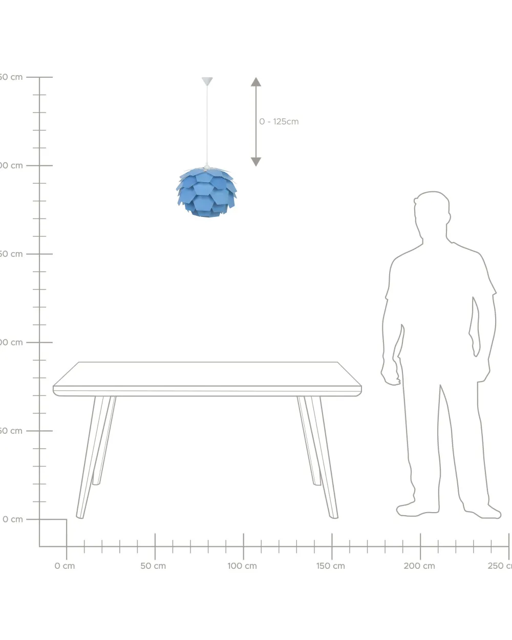 Valaisimet<Beliani Riippuvalaisin Muovi Pieni Sininen Segre