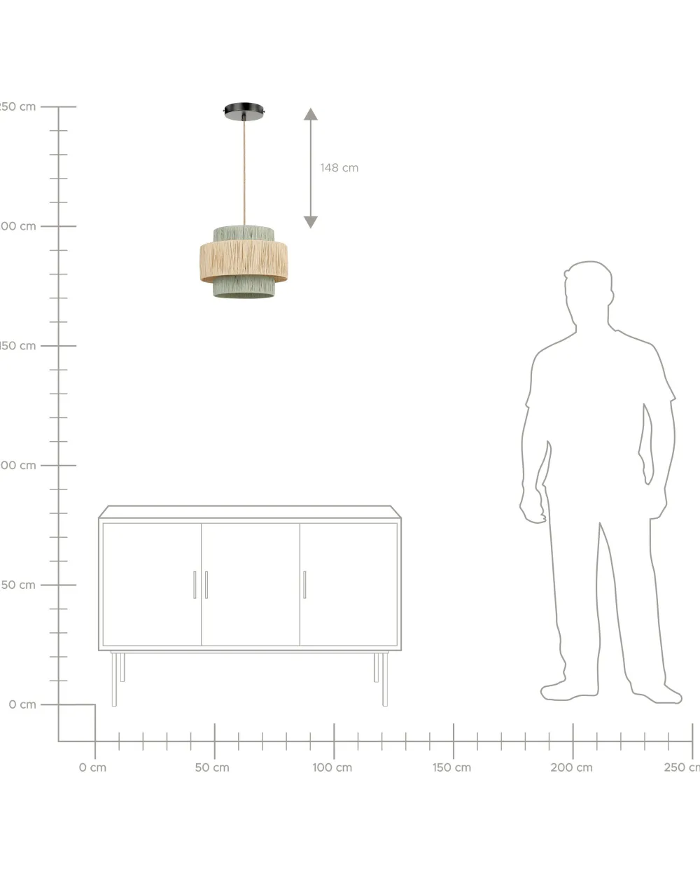 Valaisimet<Beliani Riippuvalaisin Paperi Luonnonvari/Vaaleanvihrea Palbra