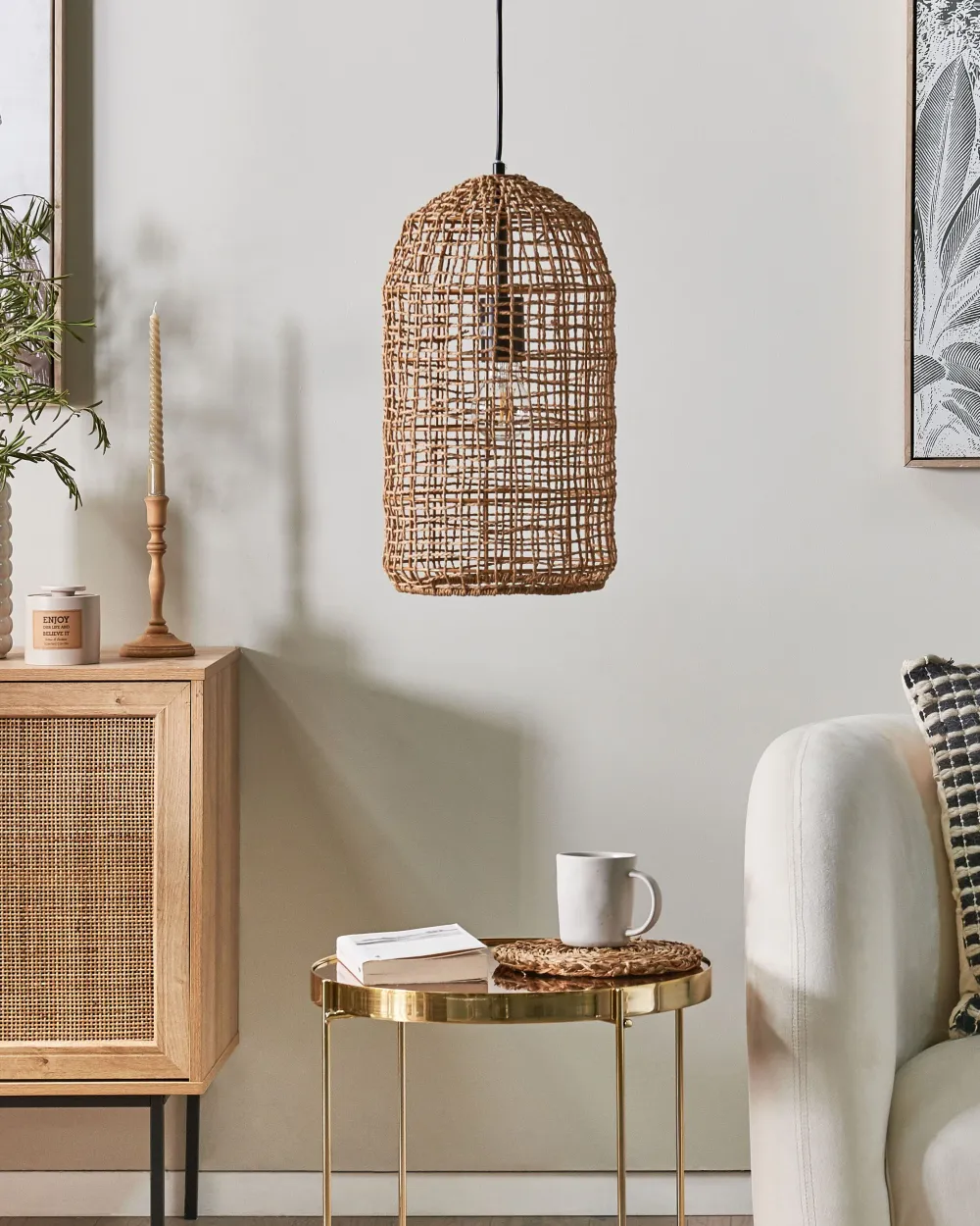 Valaisimet<Beliani Riippuvalaisin Paperinaru Ruskea Lucite