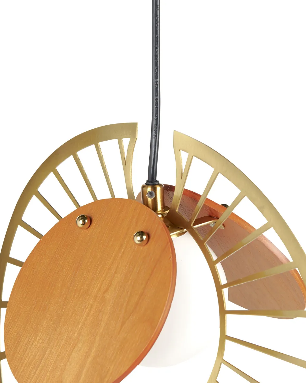 Store Beliani Riippuvalaisin Rauta Kulta/Vaalea Puu Bargo