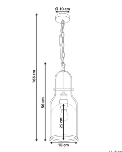 Valaisimet<Beliani Riippuvalaisin Rauta Musta Bashilo