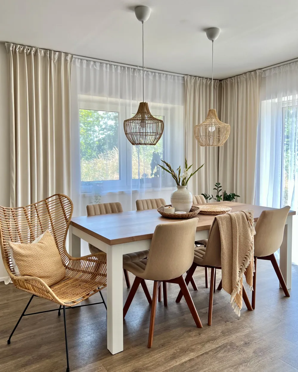 Valaisimet<Beliani Riippuvalaisin Rottinki Luonnonvari Mazowe