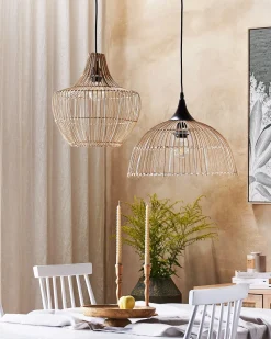 Valaisimet<Beliani Riippuvalaisin Rottinki Luonnonvari Mazowe