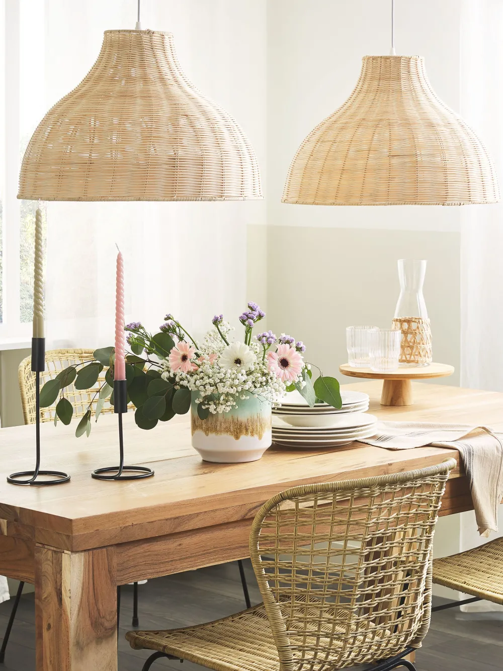 Valaisimet<Beliani Riippuvalaisin Rottinki Luonnonvari Millian