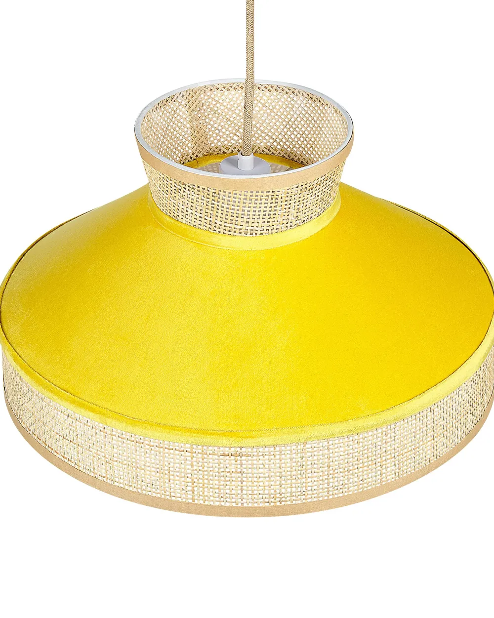 Valaisimet<Beliani Riippuvalaisin Rottinki Sinapinkeltainen/Luonnonvari Batali